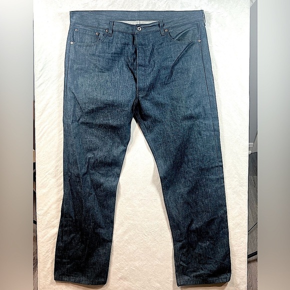 Levi’s 501 Raw Denim 42W 32L Indigo Lightly Used Vintage Jeans - Picture 1 of 12
